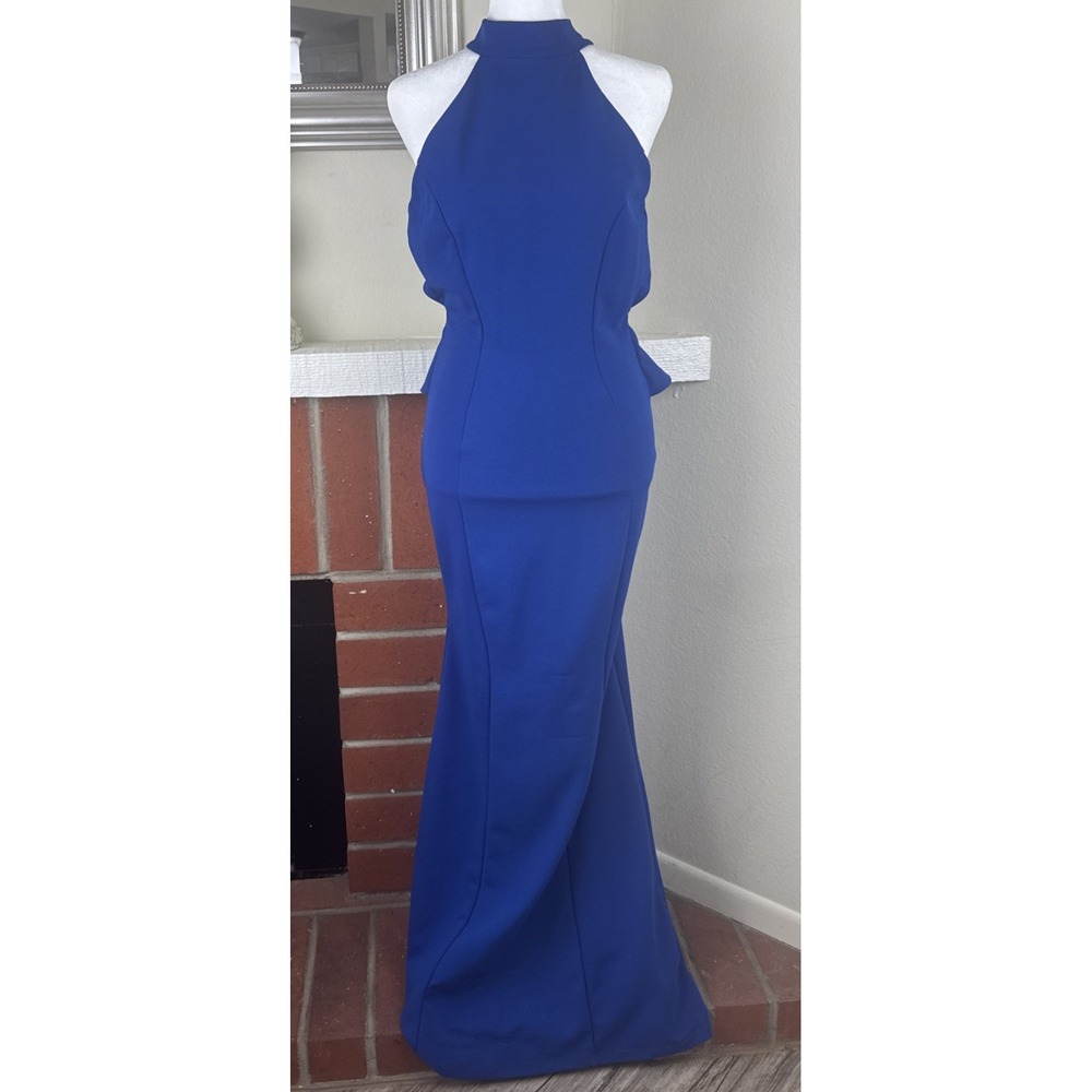 Windsor Dress Women's Small Blue Open Back Mermaid Formal Prom Dress Navy